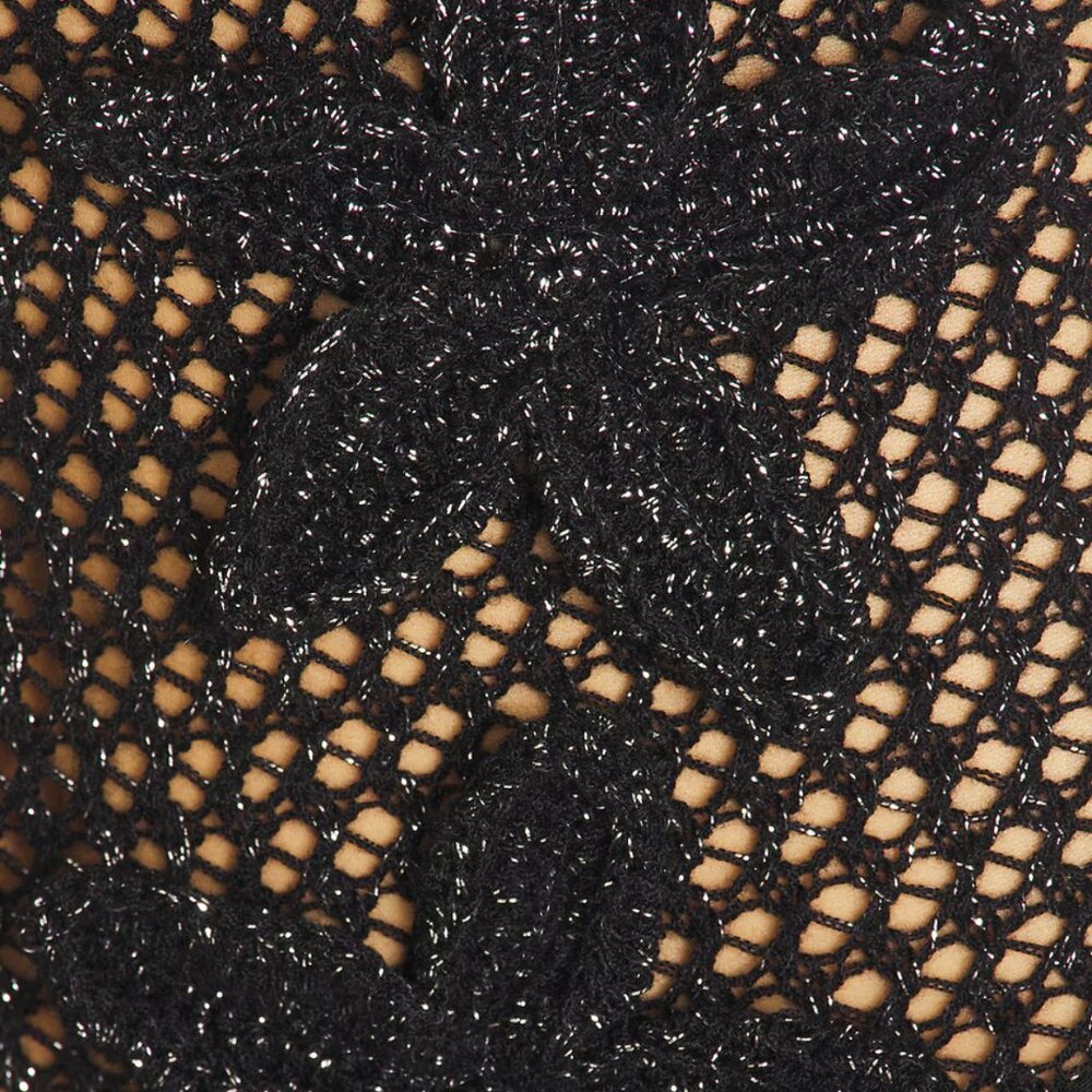 NEW Bananhot Hilsa Maxi Dress in Knitted Black Net Sheer XS Small - Picture 3 of 3